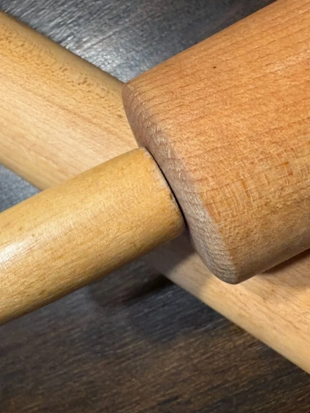 Vintage Wooden Rolling Pins - Set of 2 Farmhouse Baking Kitchen Decor